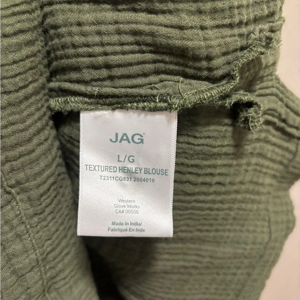 Henley Long Sleeve Tee Army Green - Picture 8 of 8